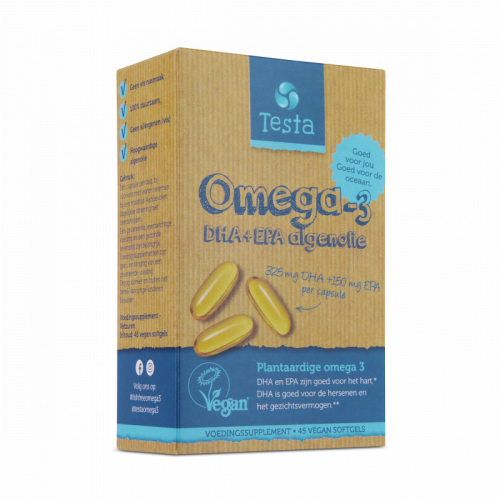 45 Kapseln Testa Omega-3 algenolie 325 mg DHA + 150 mg EPA