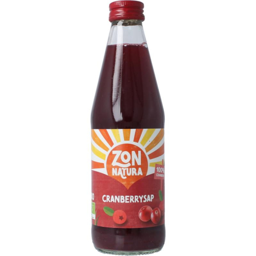 330 Ml Zonnatura Cranberry 100% Puur Sap Biologisch