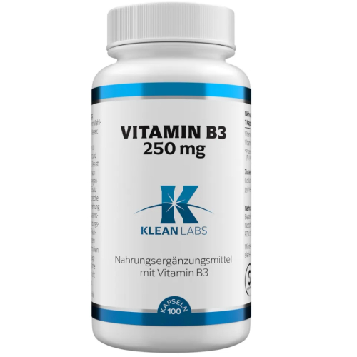 100 capsules Klean Labs Vitamine B3 250 mg