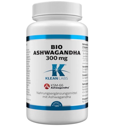 120 capsules Klean Labs Ashwagandha 300 mg Biologisch