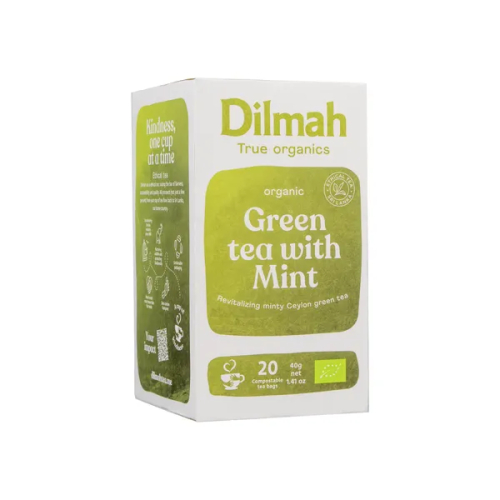 20 zakjes Dilmah Green Tea with Mint Biologisch