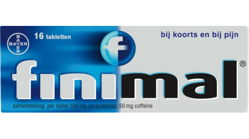 16 Tabletten Finimal Paracetamol 500 mg  Coffeïne 50 mg
