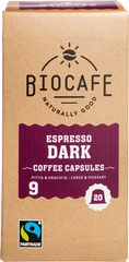 20 stuks BioCafe Koffiecapsules Espresso Dark Biologisch
