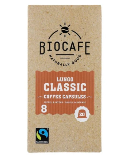 BioCafe Koffiecapsules Lungo Classic Biologisch 20 Stücke