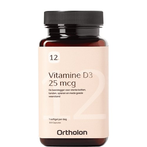 Ortholon Vitamine D3 25 mcg (nr 12) 300 softgels