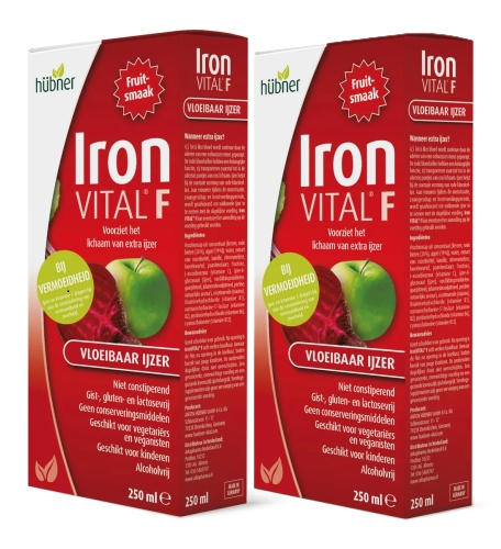 2 x 250 ml Hubner Iron Vital met Fruitsmaak