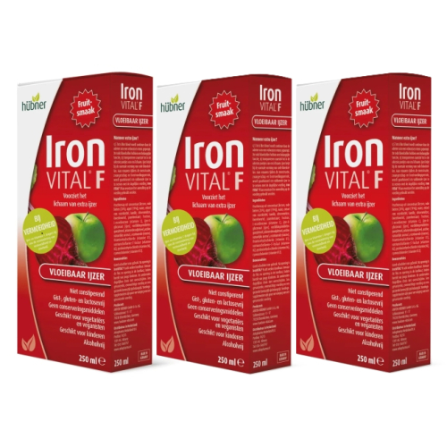 3 x 250 ml Hubner Iron Vital met Fruitsmaak