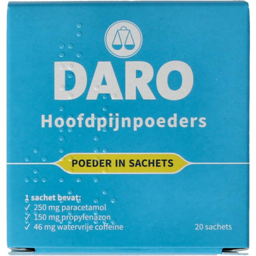 20 stuks Daro Hoofdpijnpoeders