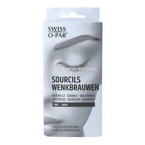 1 set Swiss O-Par Wenkbrauw- en Wimperverf Zwart