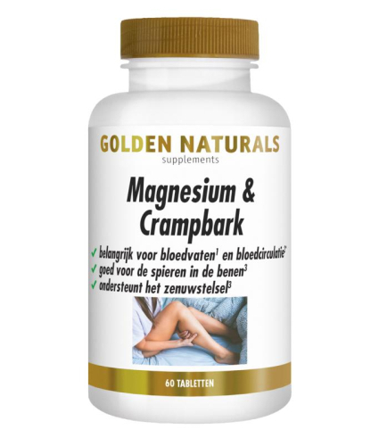 60 Tabletten Golden Naturals Magnesium & Crampbark