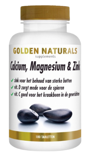 Golden Naturals Calcium, Magnesium & Zink 180 Tabletten