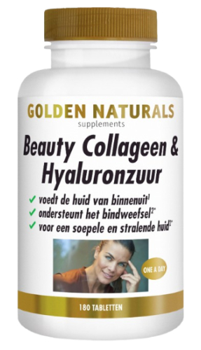 Golden Naturals Beauty Collageen & Hyaluronzuur 180 Tabletten