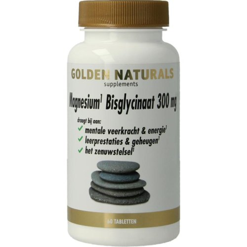 60 Tabletten Golden Naturals Magnesium Bisglycinaat 300 mg