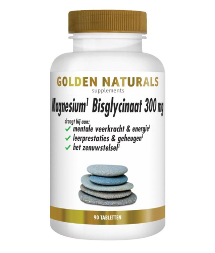 90 Tabletten Golden Naturals Magnesium Bisglycinaat 300 mg