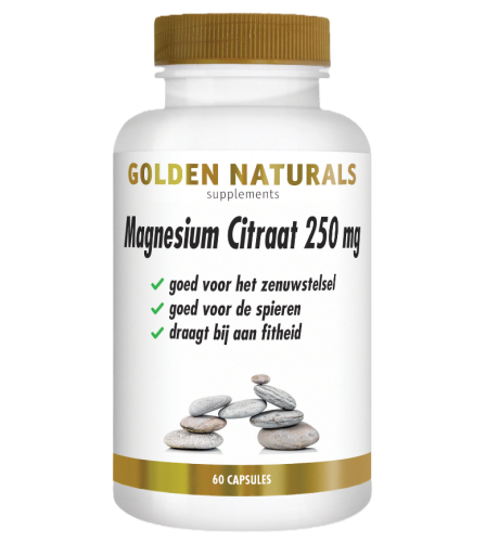 60 Kapseln Golden Naturals Magnesium Citraat 250 mg