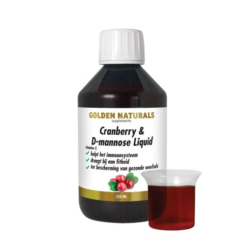 250 ml Golden Naturals Cranberry & D-Mannose Liquid