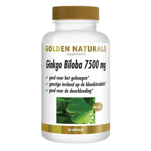 60 Kapseln Golden Naturals Ginkgo Biloba 7500 mg