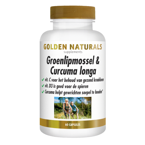 60 Kapseln Golden Naturals Groenlipmossel & Curcuma longa