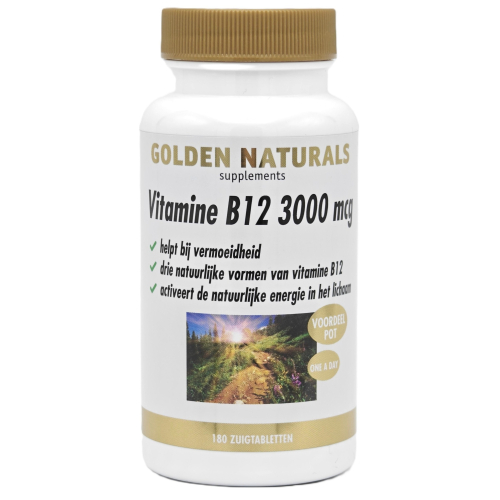 180 zuigtabletten Golden Naturals Vitamine B12 3000 mcg