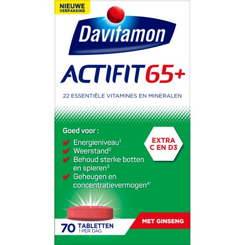 70 tabletten Davitamon Actifit 65+ Multivitamines & Mineralen