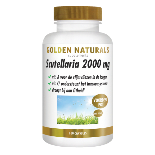 180 Kapseln Golden Naturals Scutellaria 2000 mg Voordeelpot