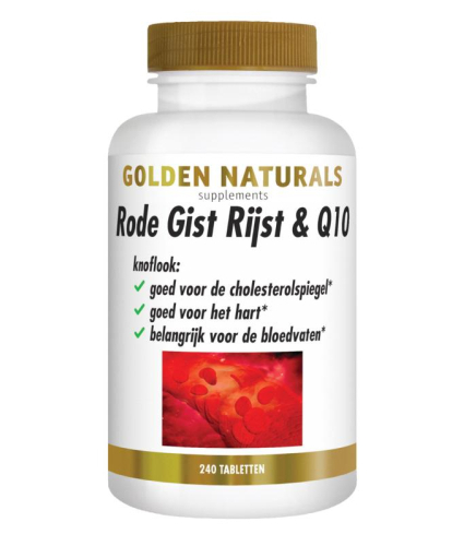 240 Tabletten Golden Naturals Rode Gist Rijst & Q10