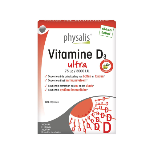 100 capsules Physalis Vitamine D3 Ultra