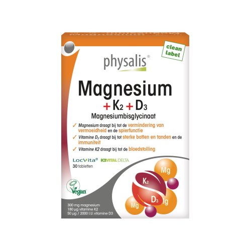 30 tabletten Physalis Magnesium + K2 + D3