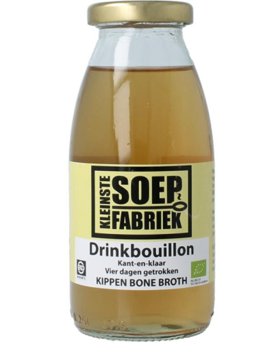 245 ml Kleinste Soep Fabriek Drinkbouillon Kippen Bone Broth Biologisch