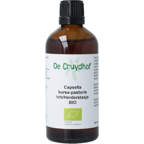 100 ml De Cruydhof Natura Sanat Capsella Bursa-Pastoris hrb Herderstasje Tinctuur Biologisch