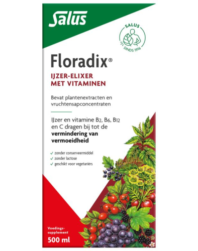500 ml Salus Floradix IJzer-Elixer met Vitaminen