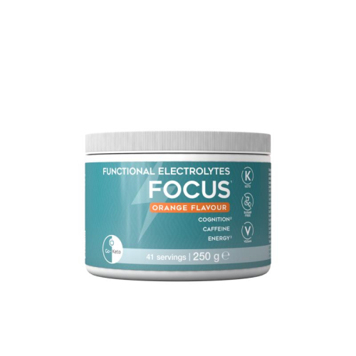 250 gram Go-Keto Elektrolytes Drink Poeder Focus Sinaasappel