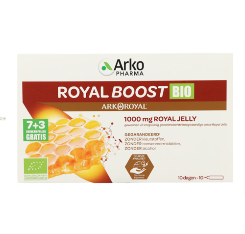 10 ampullen Arkopharma Royal Boost 1000 mg Royal Jelly 10 Dagen Biologisch