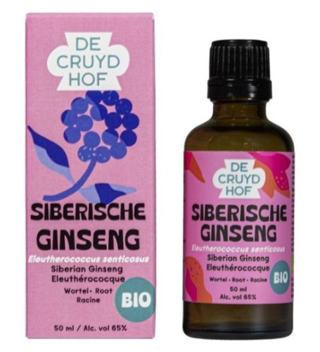 50 ml De Cruydhof Siberische Ginseng / Eleutherococcus Senticosus Biologisch