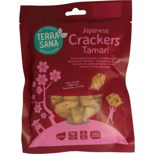 60 gram Terrasana Japanse Bruine Rijstcrackers Eko Biologisch