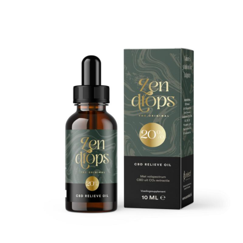 10 ml Zendrops CBD Relieve Olie Original 20%