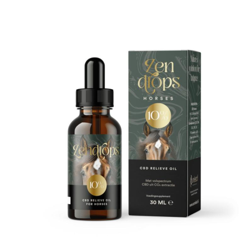 30 ml Zendrops CBD Relieve Olie Paarden 10%