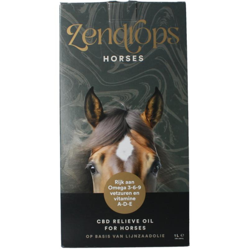 1000 ml Zendrops CBD Relieve Olie Paarden