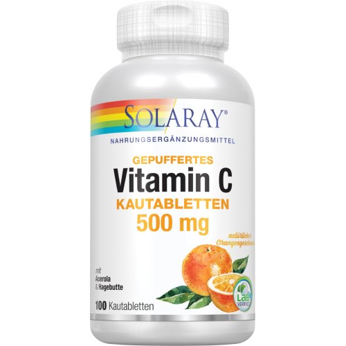 Solaray Vitamin C Chewable 500 mg 100 Kautabletten