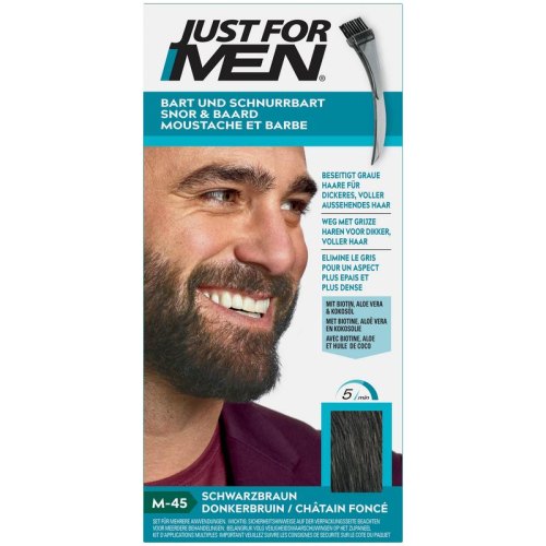 Just For Men Snor & Baard Donkerbruin M-45 1 Pack
