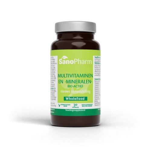 SanoPharm Wholefood Multivitaminen en Mineralen 30 Kapseln
