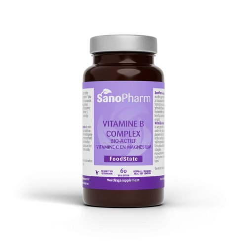 SanoPharm Foodstate Vitamine B-Complex met Vitamine C 60 Tabletten
