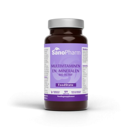 SanoPharm Foodstate Multivitaminen en Mineralen 90 tablets