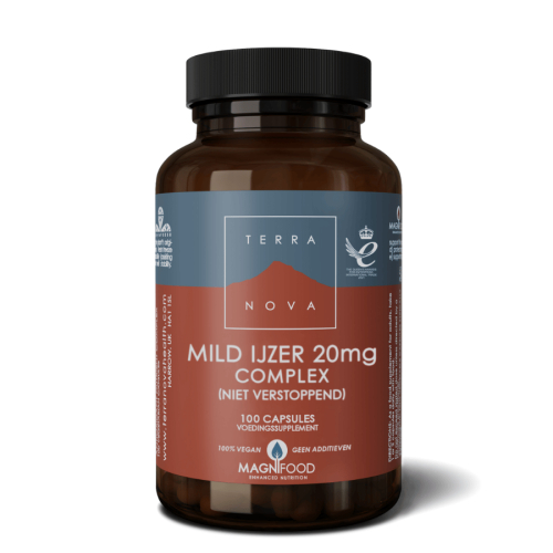 100 capsules Terranova Mild IJzer 20 mg Complex