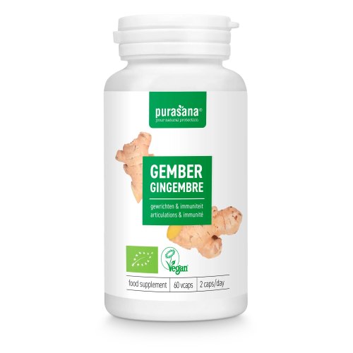 Purasana Gember Biologisch 60 capsules
