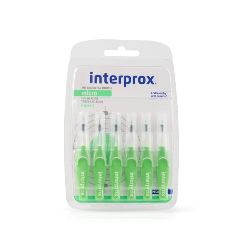 6 pieces Interprox Ragers Micro Groen 1.1 PHD