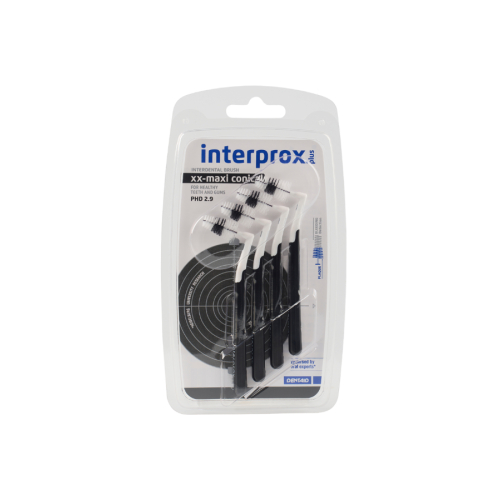 4 stuks Interprox Plus Ragers XX-Maxi Conical Zwart 2.9 PHD