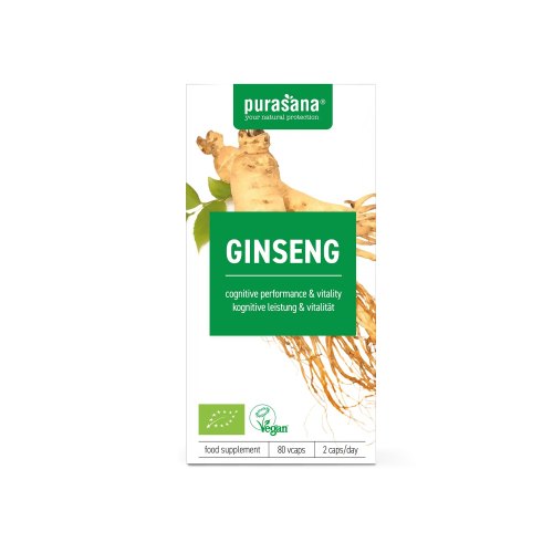 Purasana Ginseng Biologisch 80 Kapseln