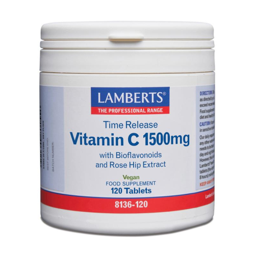 120 tabletten Lamberts Vitamine C 1500 mg TR Bioflavonoids & Rose Hips