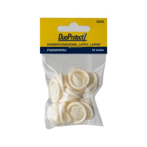 Duoprotect Vingercondoom maat L 12 pieces